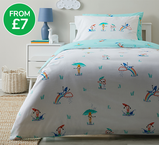 Colourful Crayons Anti Bacterial Reversible Duvet Set